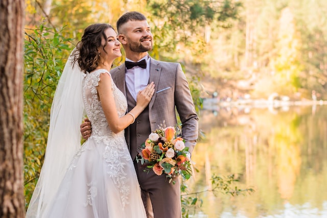 happy couple at dream wedding