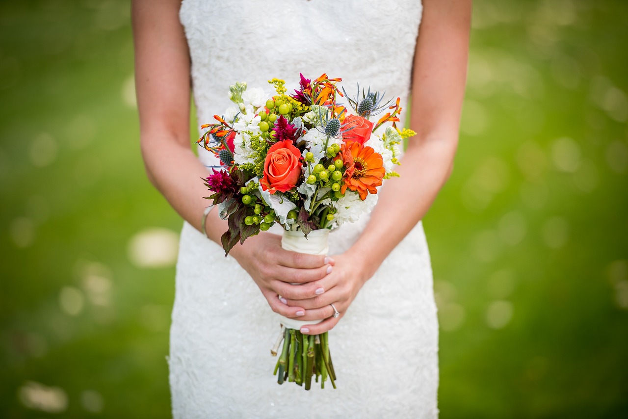 bouquet, bride, flowers elopement