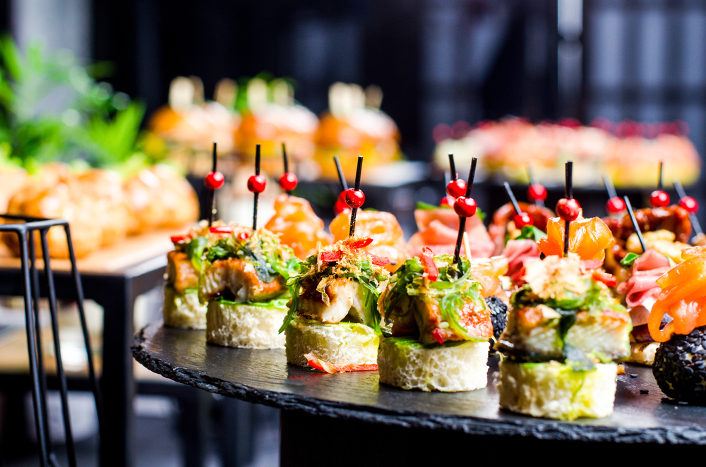 Appetizers on a tray